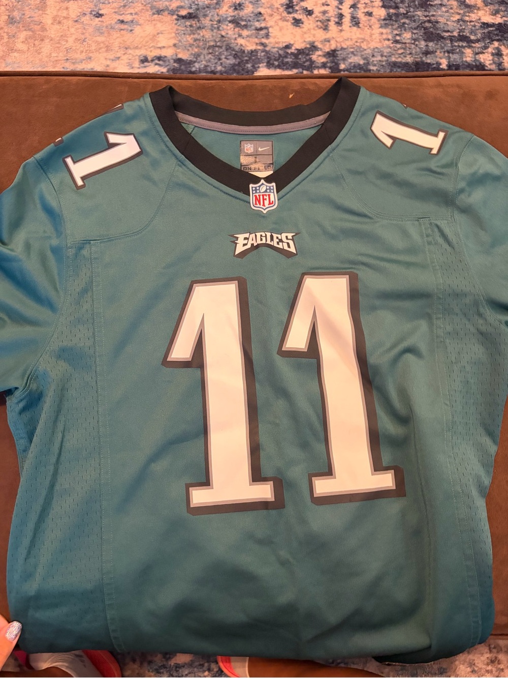 Nike Philadelphia Eagles #11 Teal Football Jersey